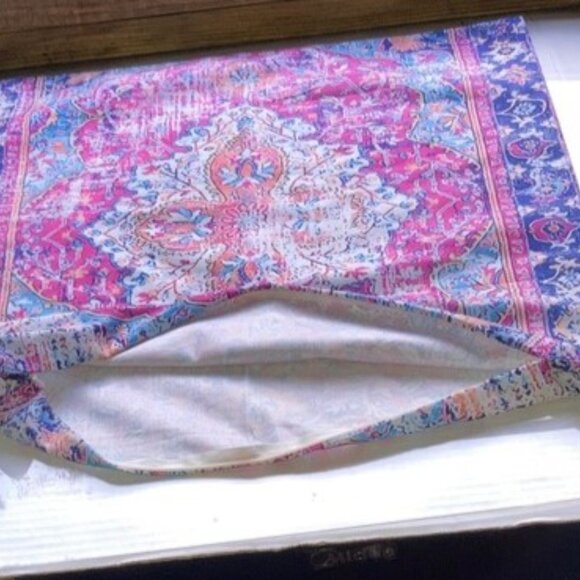 Pillow Cover Boho Bohemia Carpet Pattern Pink Purple Blue Square  19 x 19 inches - Picture 6 of 12